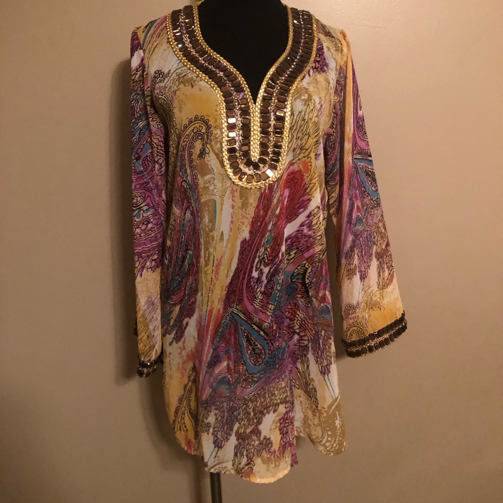 Adrienne Vittadini Gemstone Tunic or Coverup